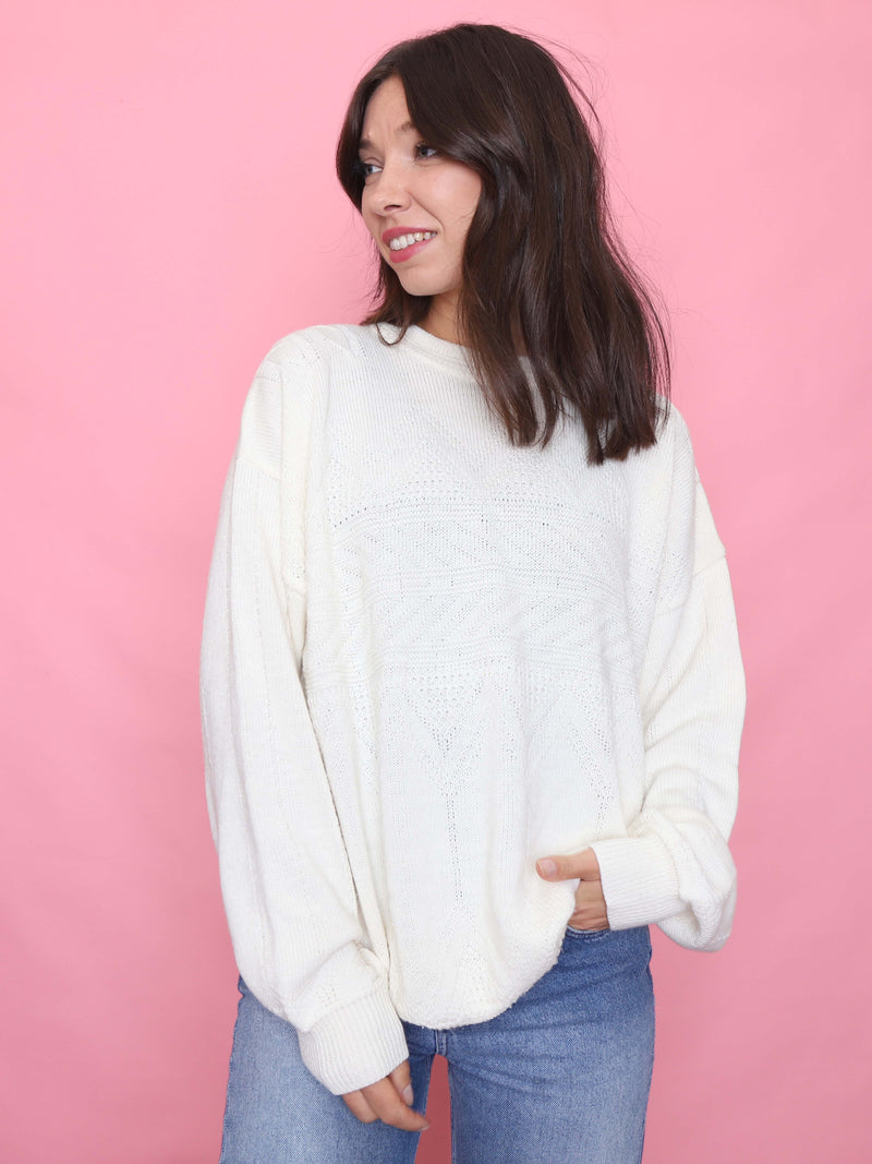 Vintage Cream Knit Jumper
