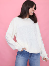 Vintage Cream Knit Jumper