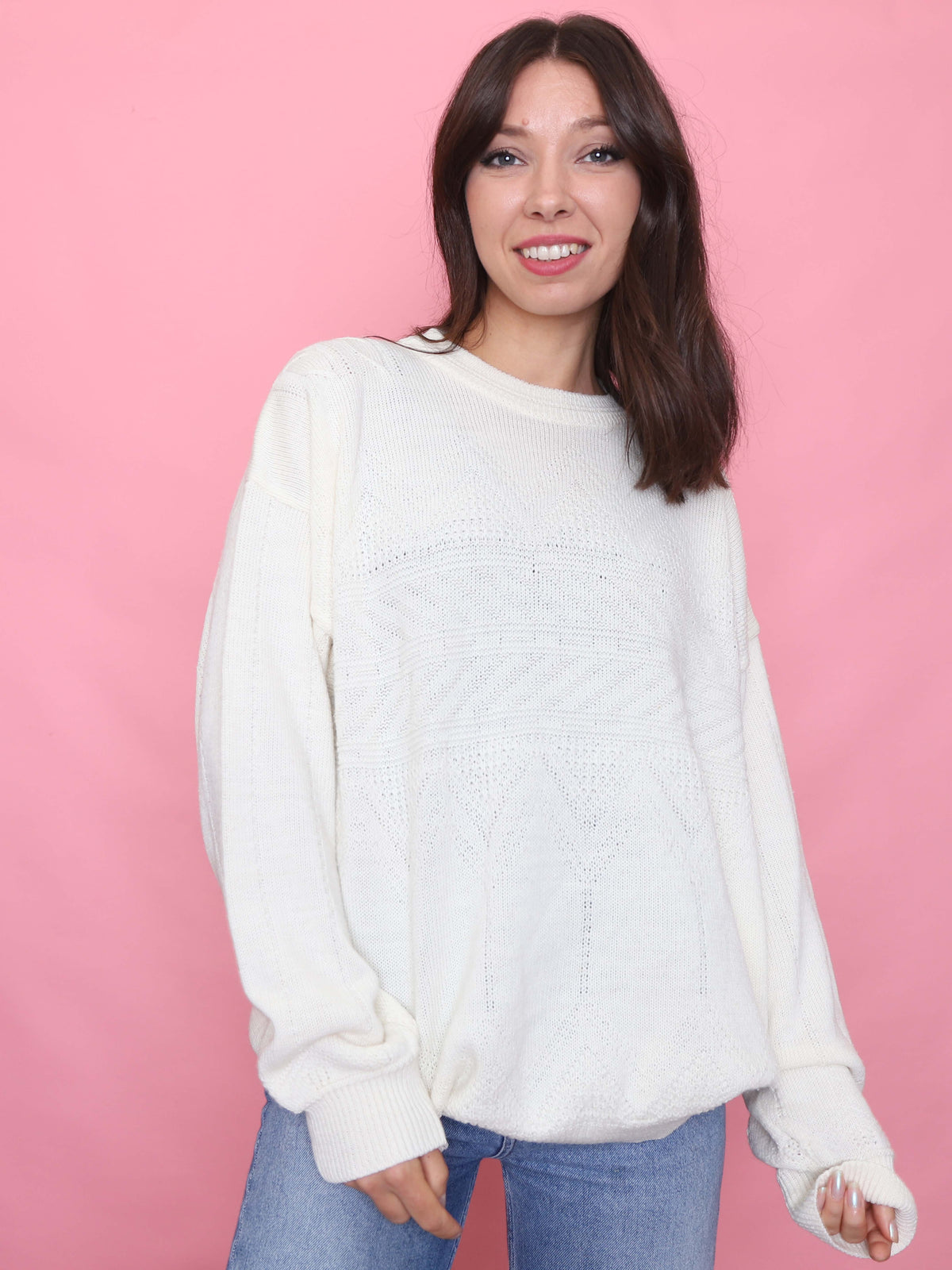 Vintage Cream Knit Jumper