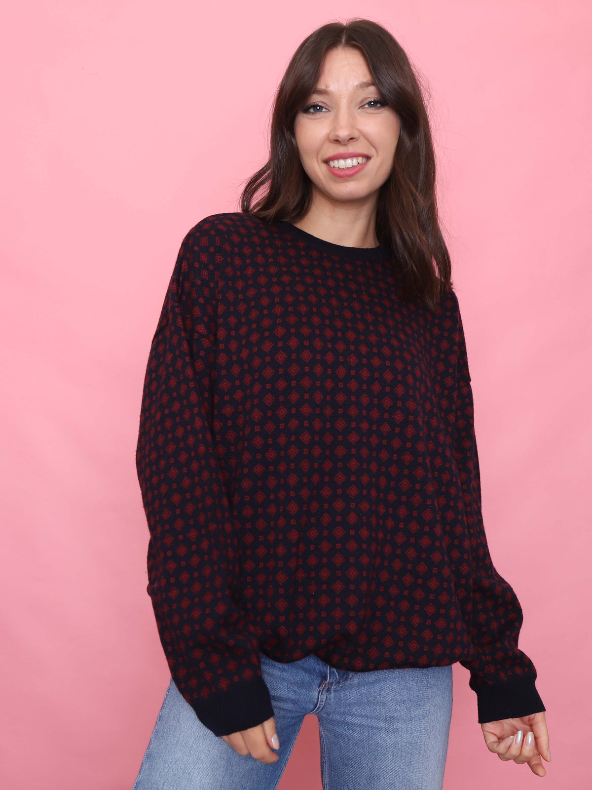 Vintage Pattern Knit Jumper