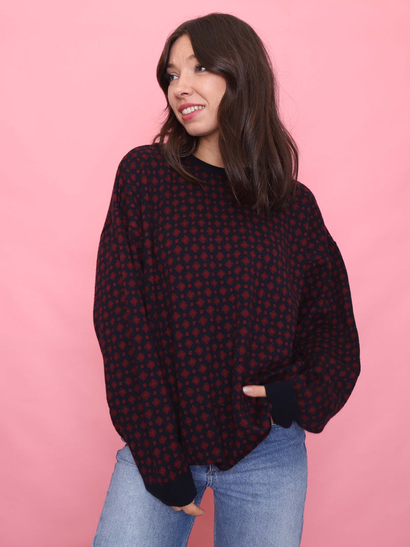 Vintage Pattern Knit Jumper