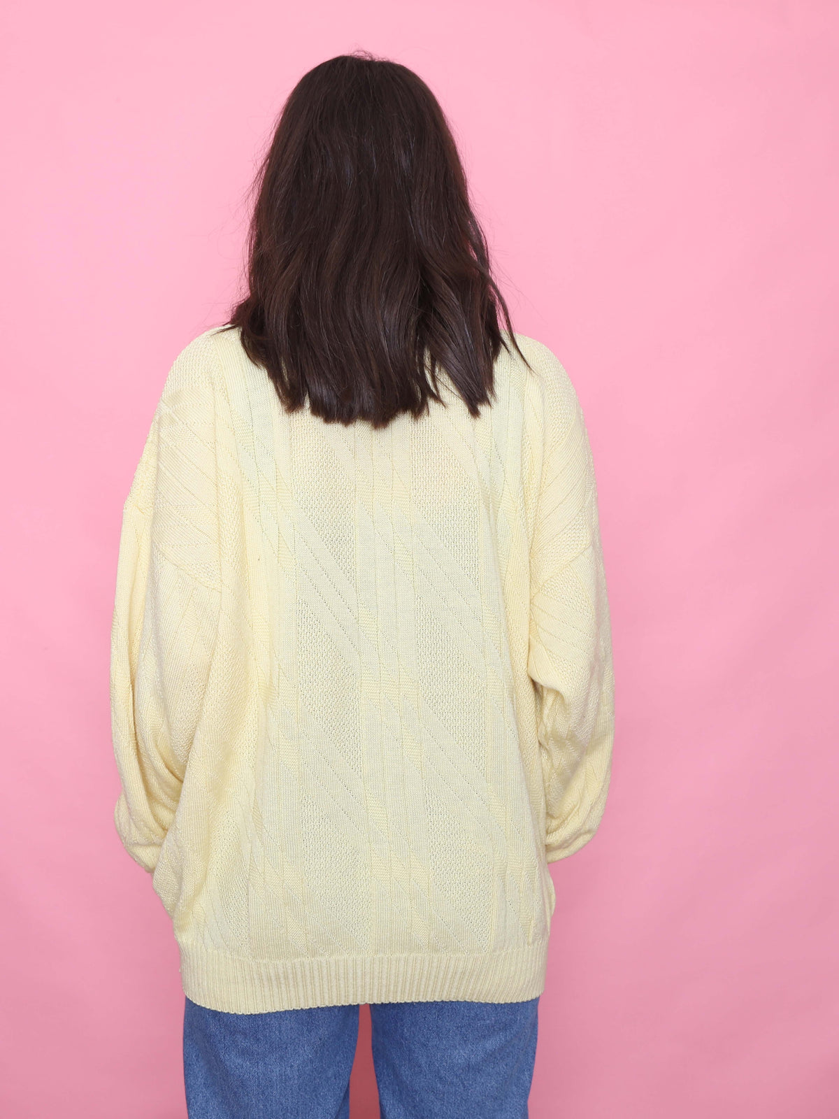 Vintage Cable Knit Jumper in Buttercream