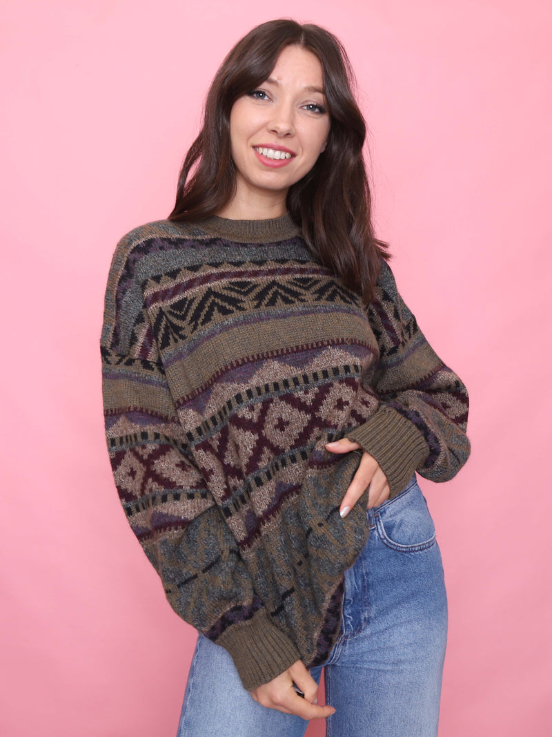 Vintage Pattern Knit Jumper