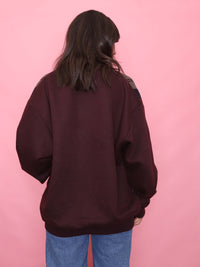 Vintage Burgund Patterned Knit Cardigan Jacket