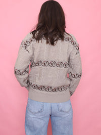 Vintage Cable Knit Jumper Beige