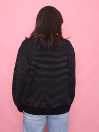 Vintage 90s Navy Blue Geometric Knit Jumper