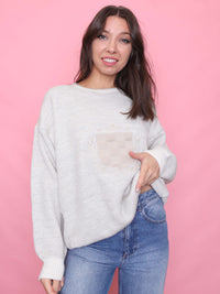 Vintage Cream Textured Knit Jumper