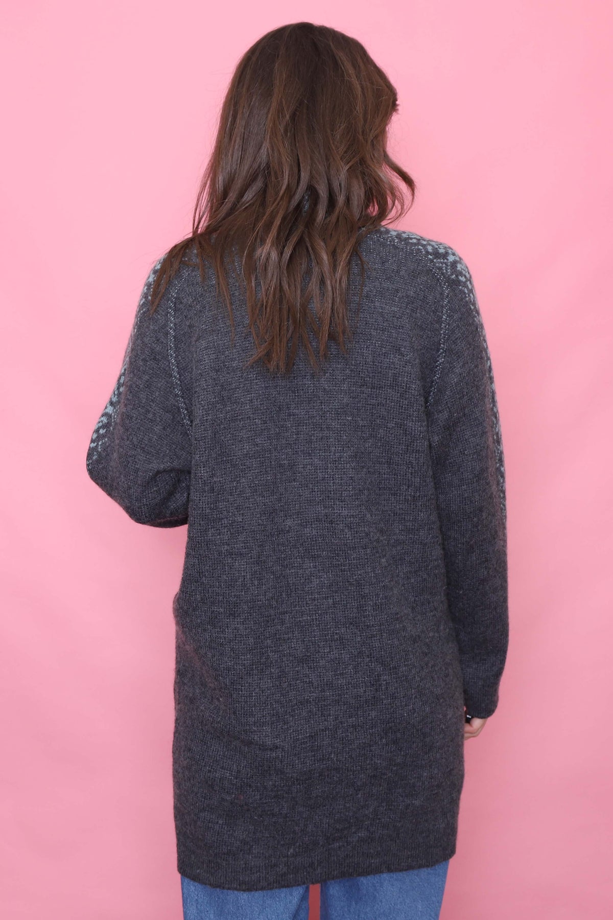 Vintage Patterned Knitted Cardigan