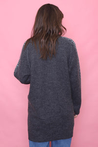 Vintage Patterned Knitted Cardigan