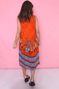 Vintage 90s Colourful Patterned Dress