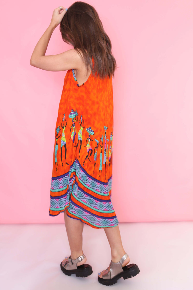 Vintage 90s Colourful Patterned Dress