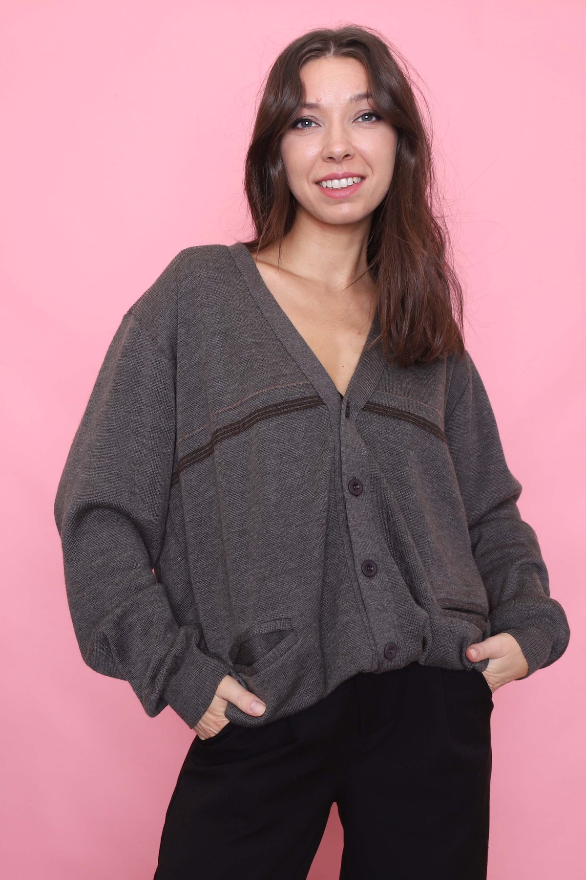 Vintage Button Up Knit Cardigan