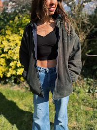 Vintage Full Zip Fleece Jacket Green