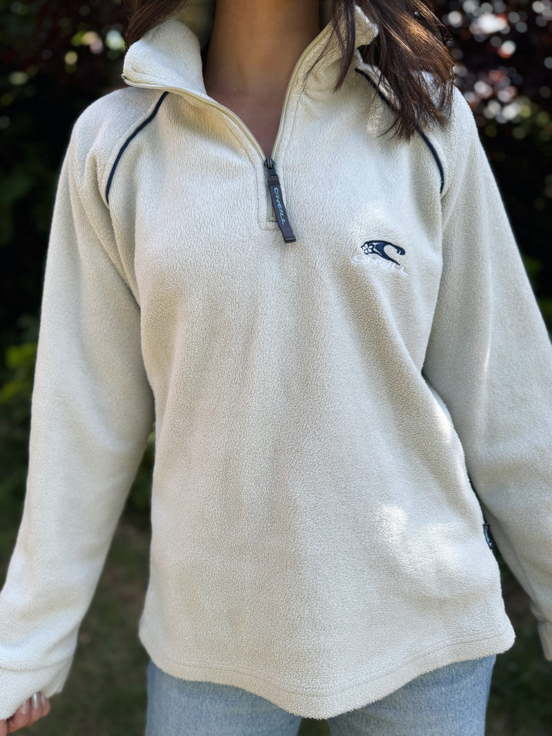 O’Neill Vintage Cream 1/4 Zip Fleece Pullover – Surf Logo