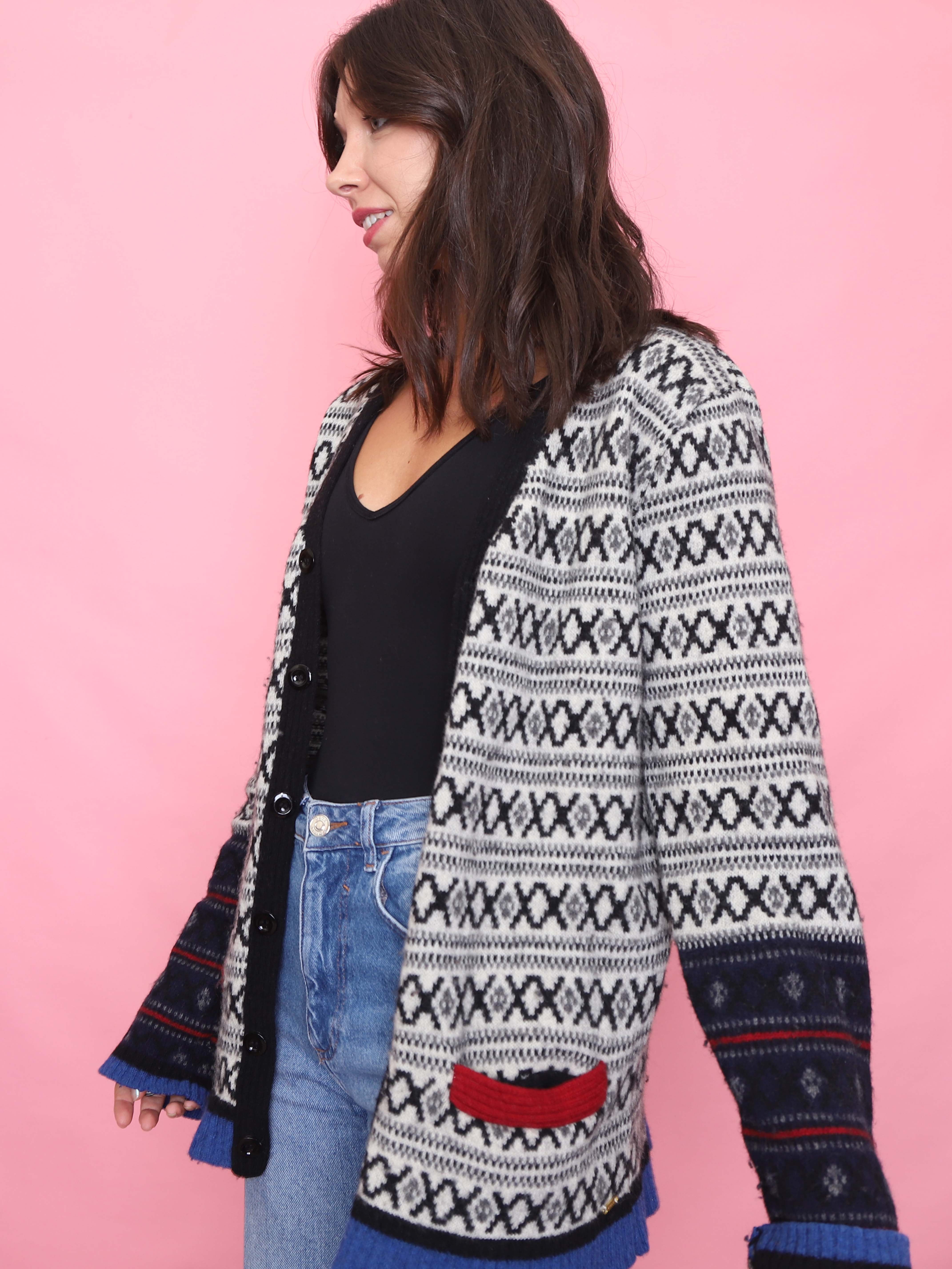 vintage fair isle cardigan